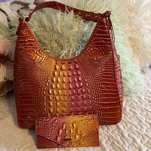 Brahmin ombré bag and matching wallet.